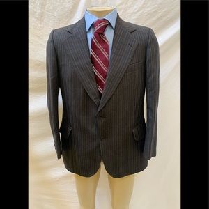 DAKS London Men’s Size 42R Multicolored Pinstripes Single Breasted Blazer